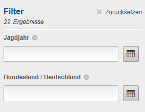 Filterauswahl Filterauswahl