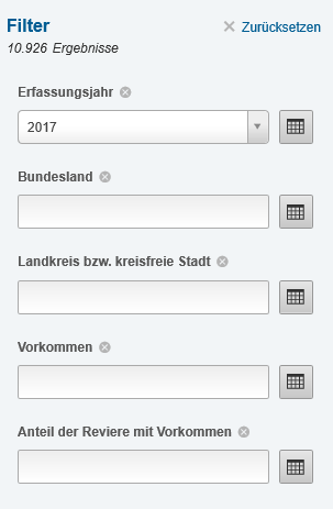 Filterauswahl Filterauswahl